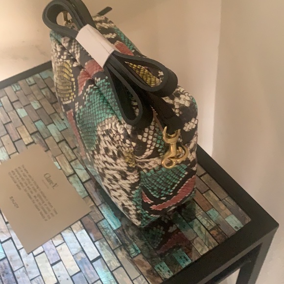 CLARA V. MIDI Sac Pastel Painted snake Crossbody bag - Picture 4 of 11